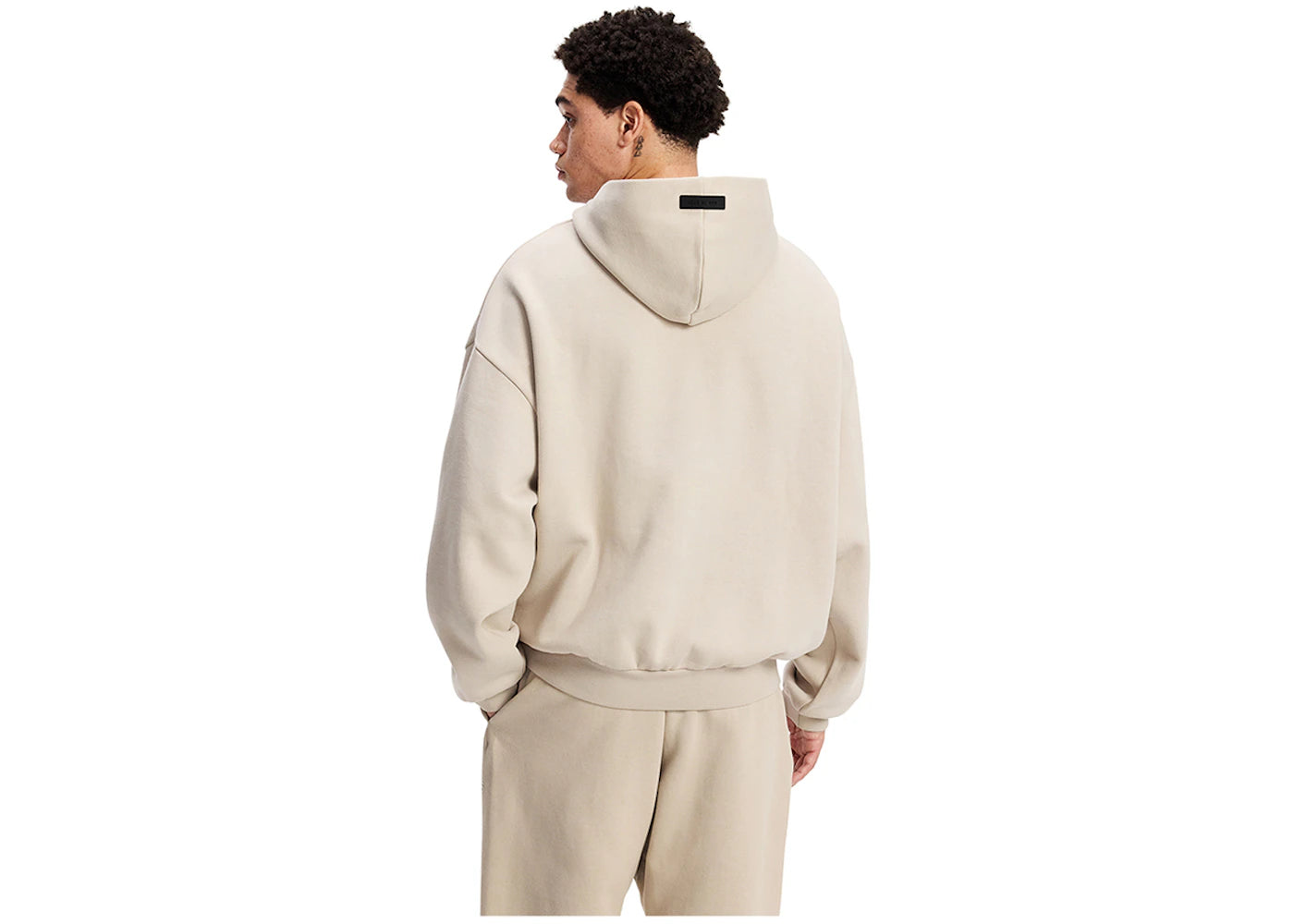 fear of god essentials hoodie silver cloud