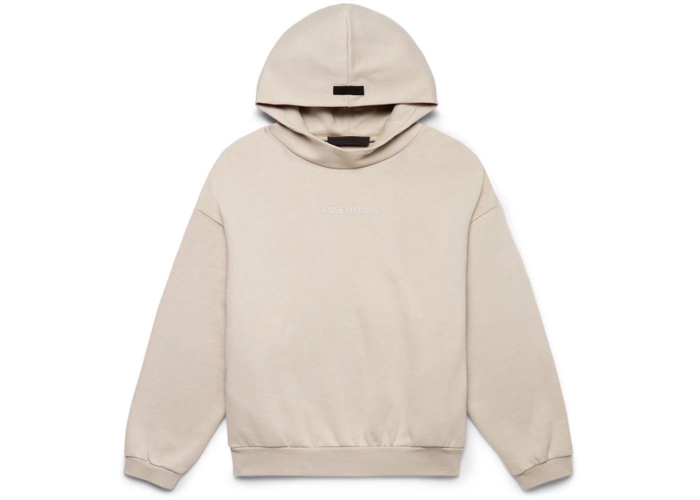 fear of god essentials hoodie silver cloud