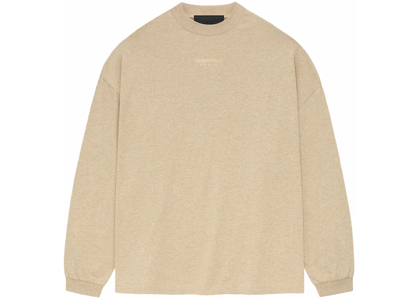fear of god essentials ls tee gold heather