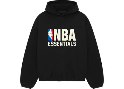 fear of god essentials nba hoodie black