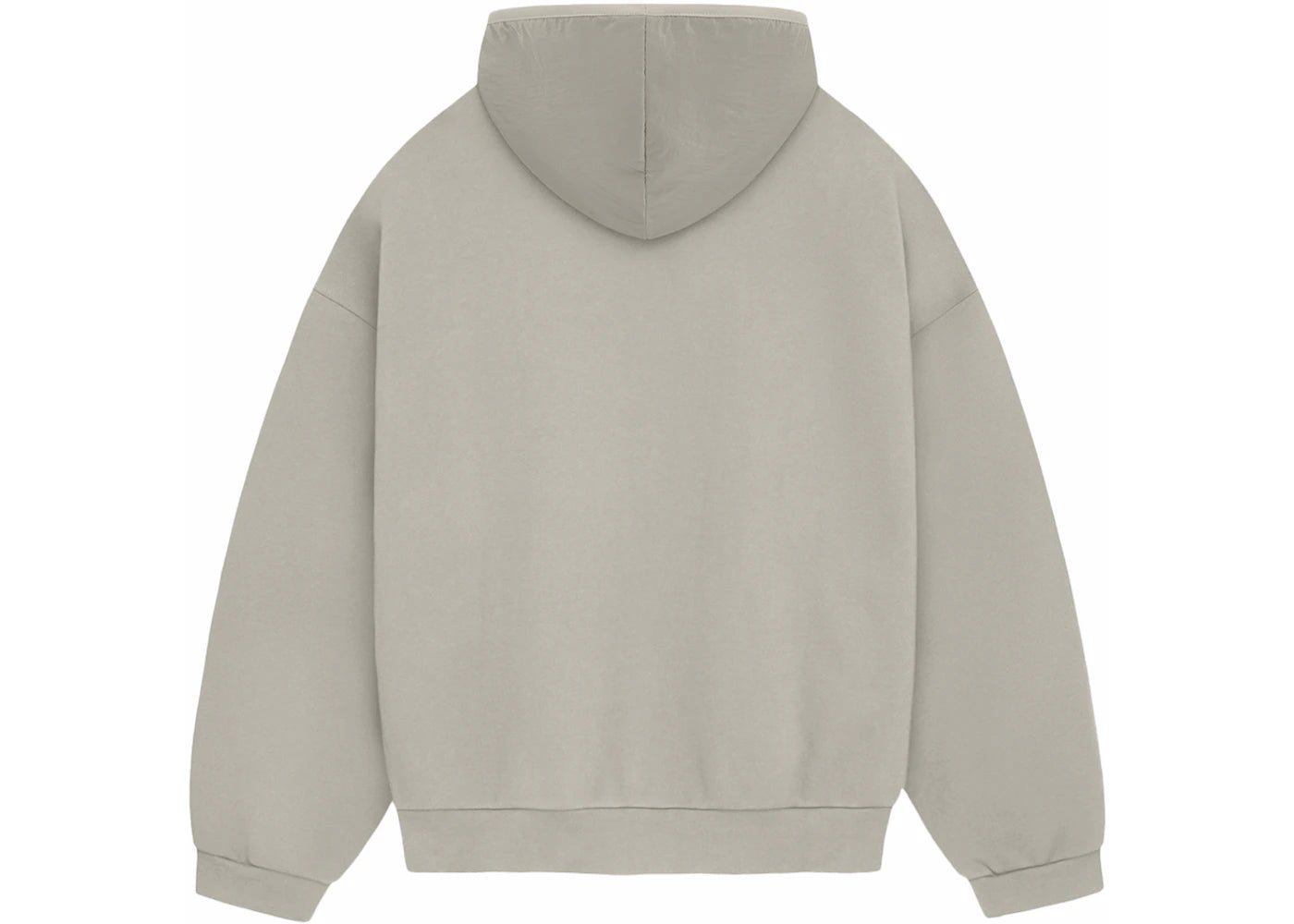 fear of god essentials nylon fleece hoodie seal/seal