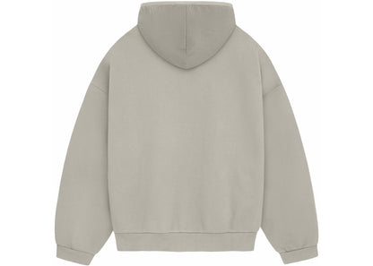 fear of god essentials nylon fleece hoodie seal/seal