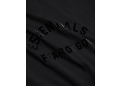 fear of god essentials arch logo tee jet black