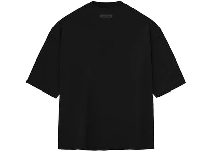 fear of god essentials small logo tee jet black