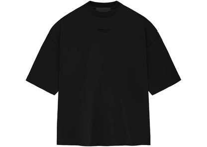 fear of god essentials small logo tee jet black