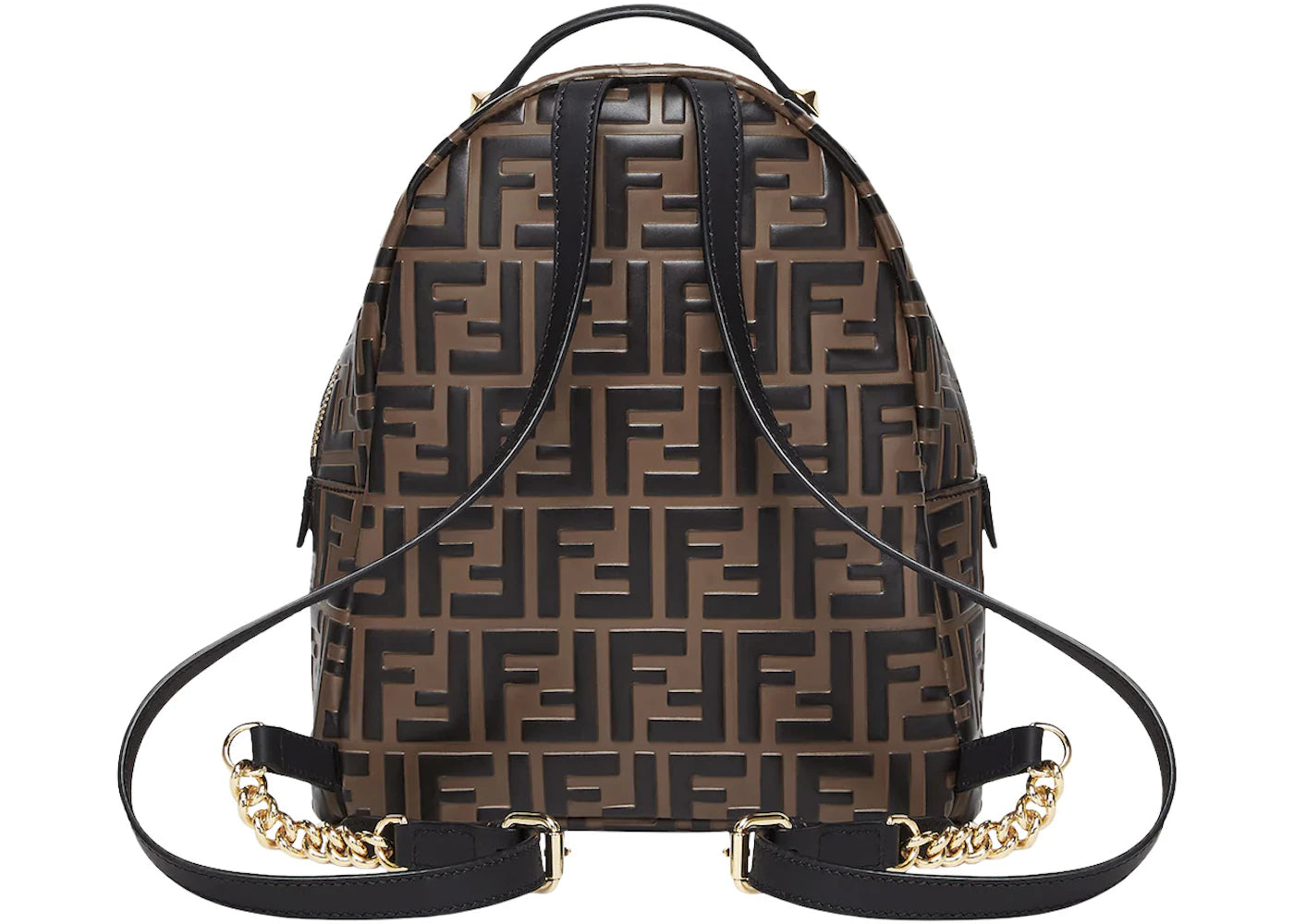 fendi mini backpack brown leather ff brown 