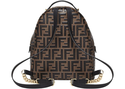 fendi mini backpack brown leather ff brown 
