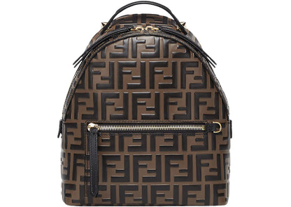 Fendi Mini Backpack Brown Leather Ff Brown