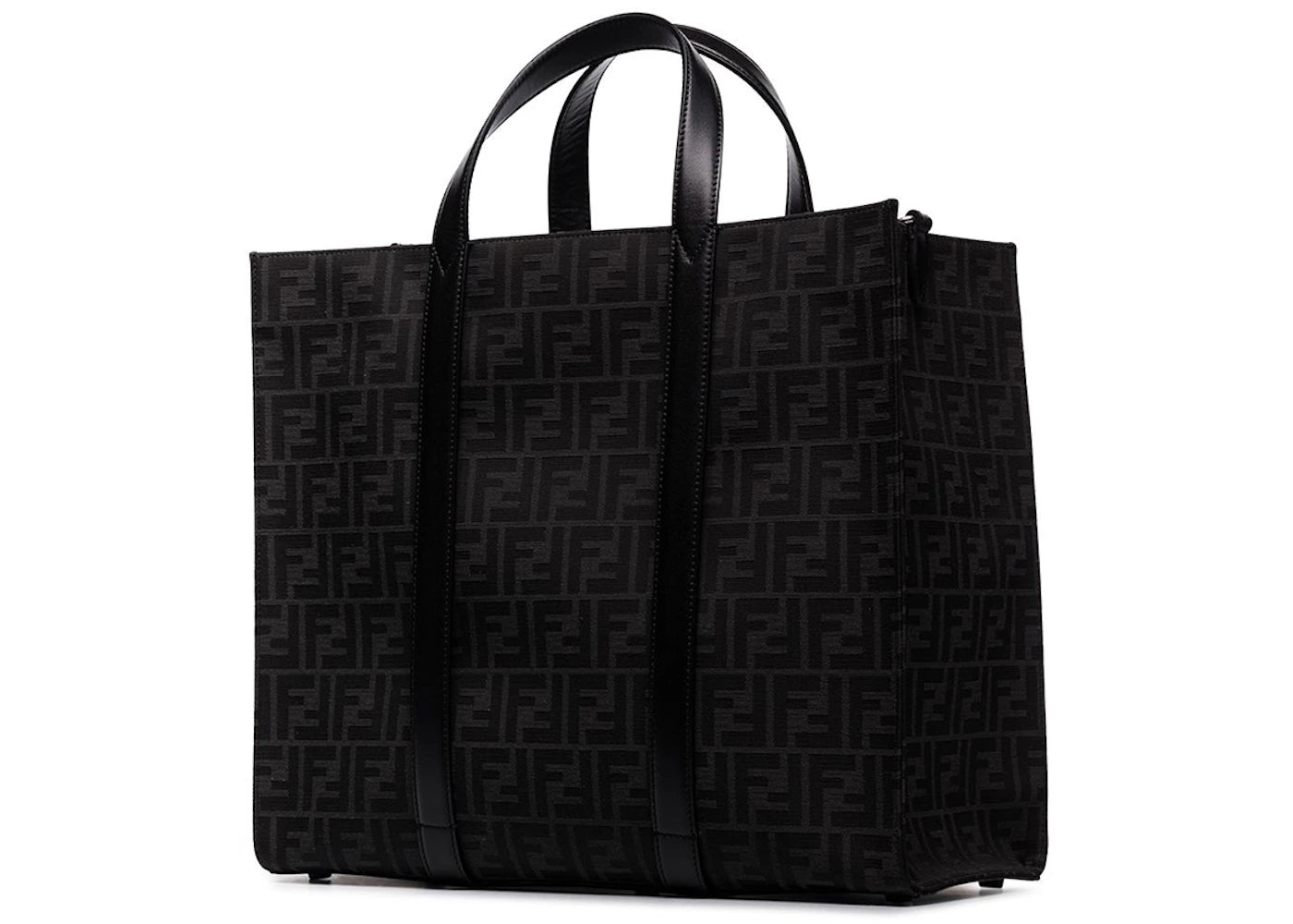 Fendi Tote Bag Ff Monogram Jacquard Black/Grey