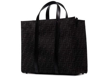 Fendi Tote Bag Ff Monogram Jacquard Black/Grey