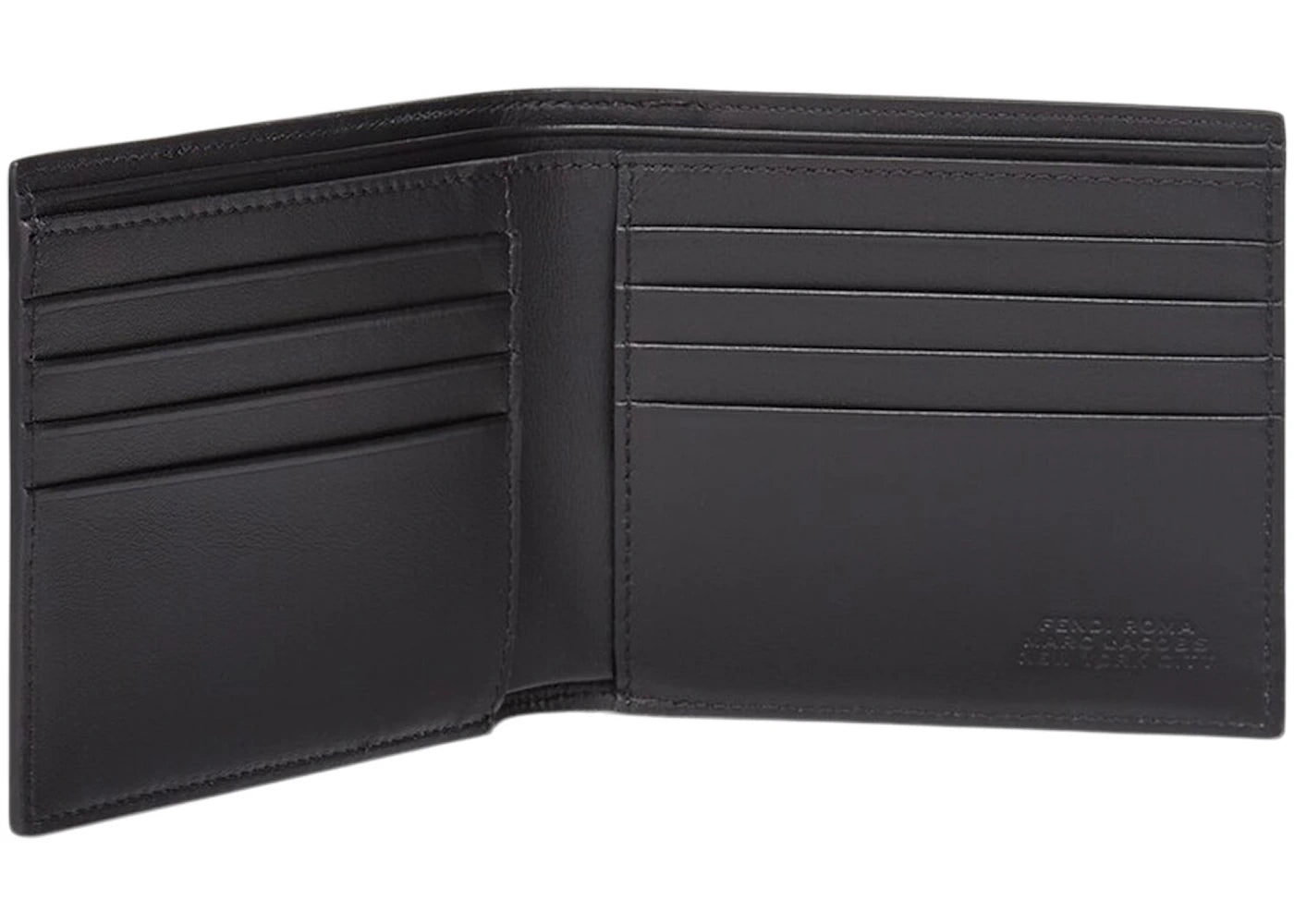 fendi by marc jacobs wallet two-tone leather bi-fold wallet multicolor 