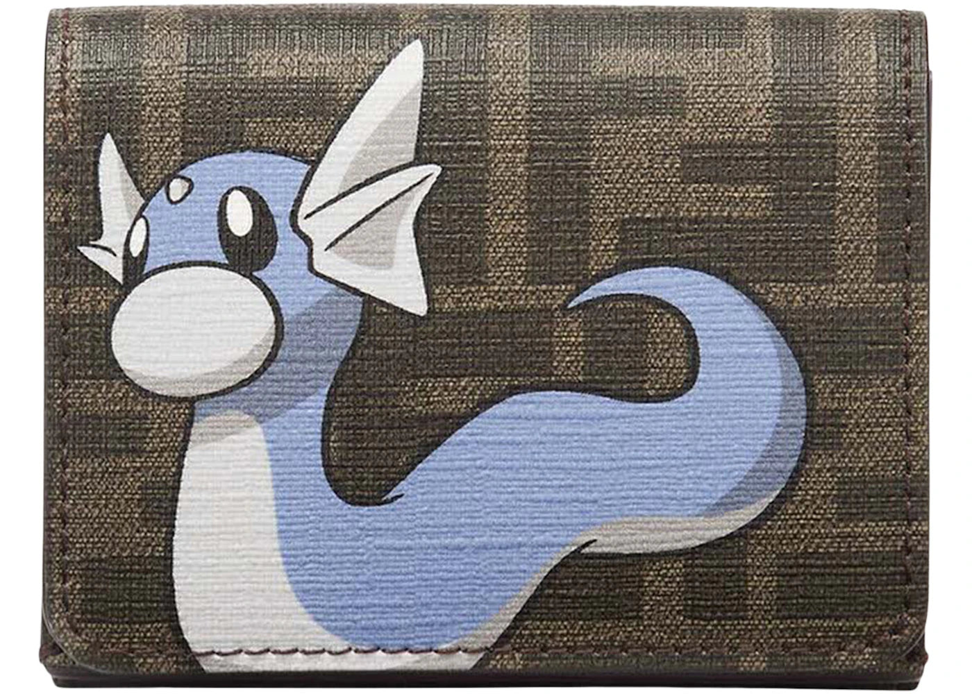 Fendi X Frgmt X Pokemon Ff Fabric Wallet Brown