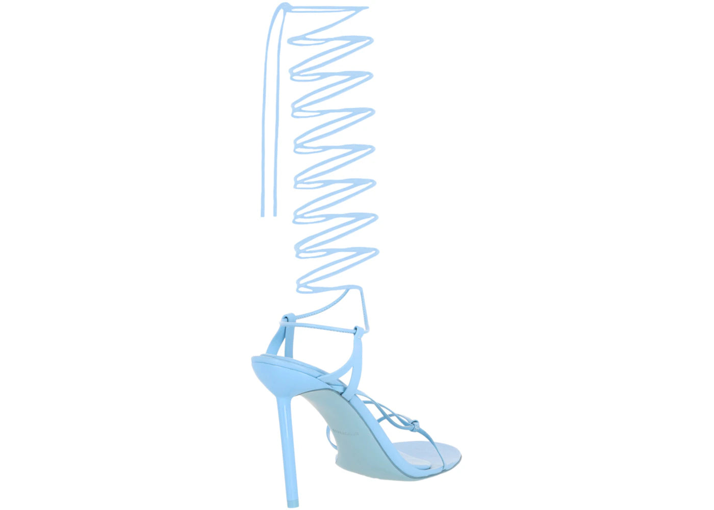 ferragamo azha x5 wrap tie heels blue (women's)