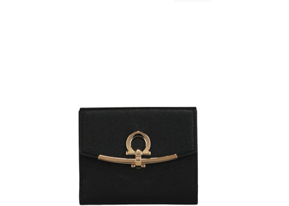 Ferragamo Gancini French Wallet Black