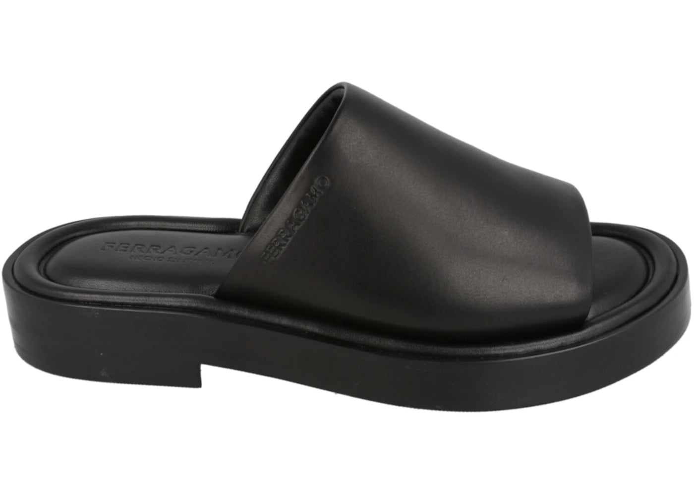 Ferragamo Giuone Slide Sandals Black