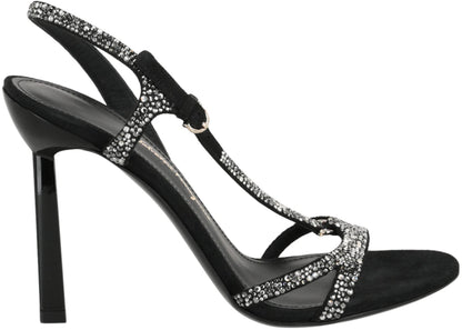ferragamo jole x5 crystal embellished heels black (women's)