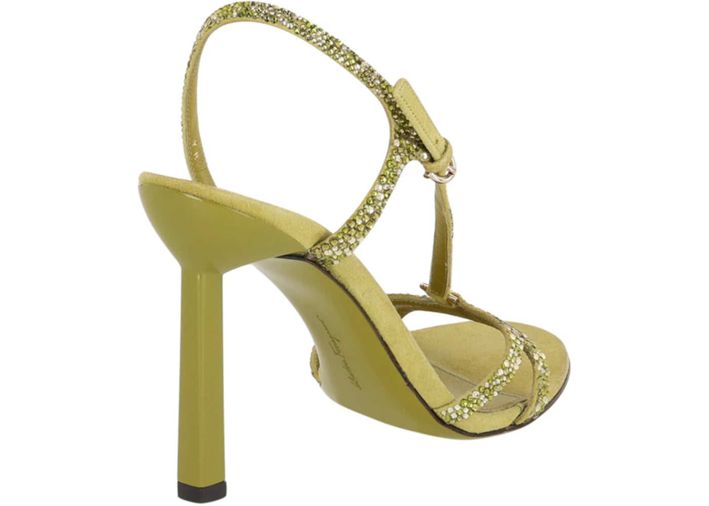 ferragamo jole x5 crystal embellished heels green (women's)