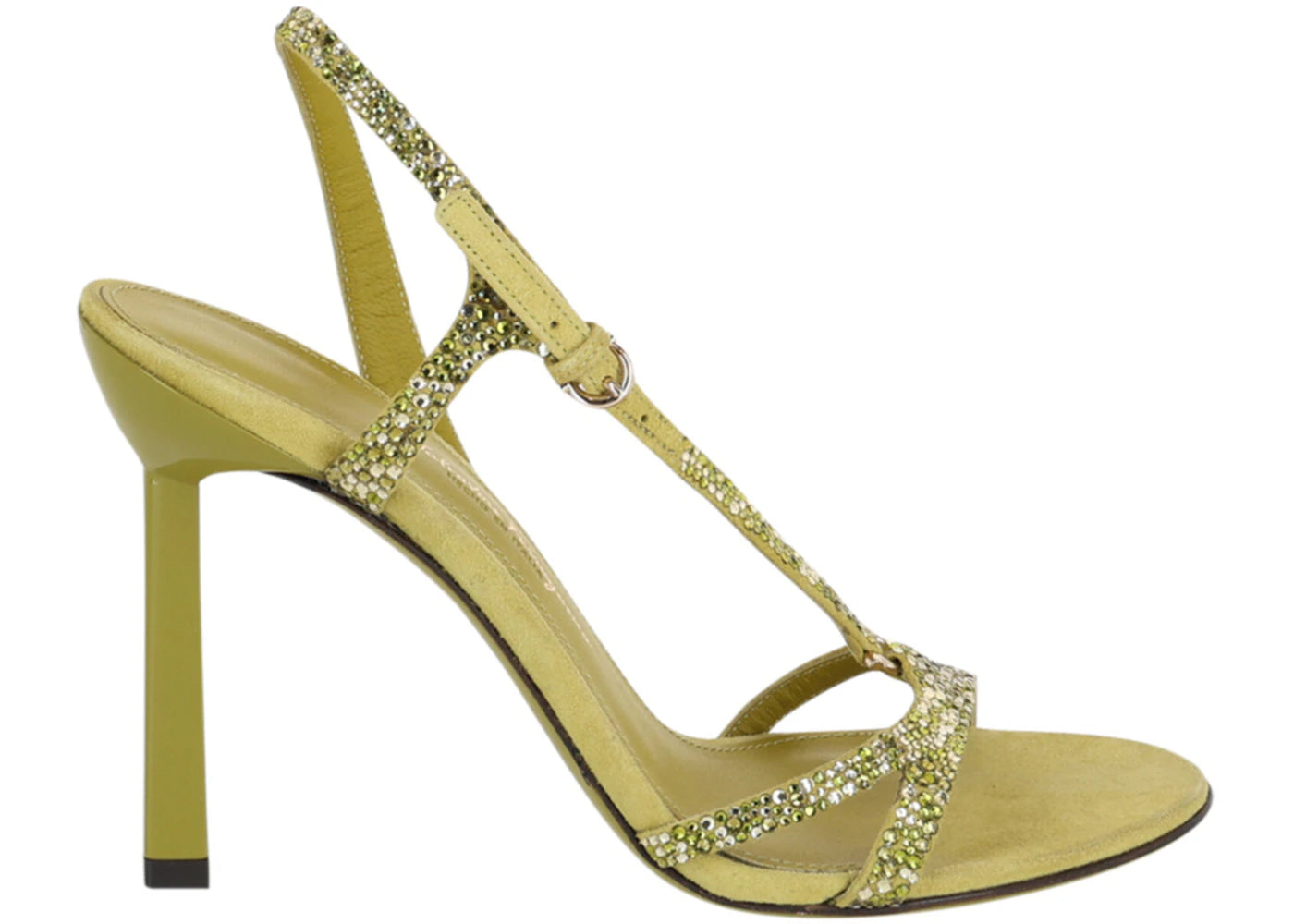 ferragamo jole x5 crystal embellished heels green (women's)