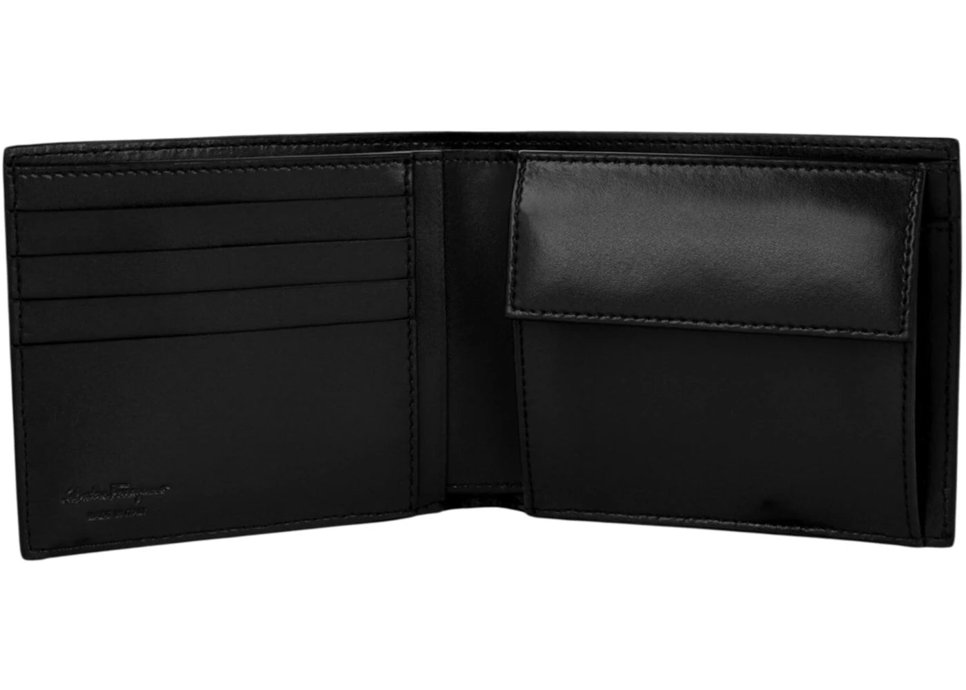 Ferragamo Leather Bifold Wallet Black