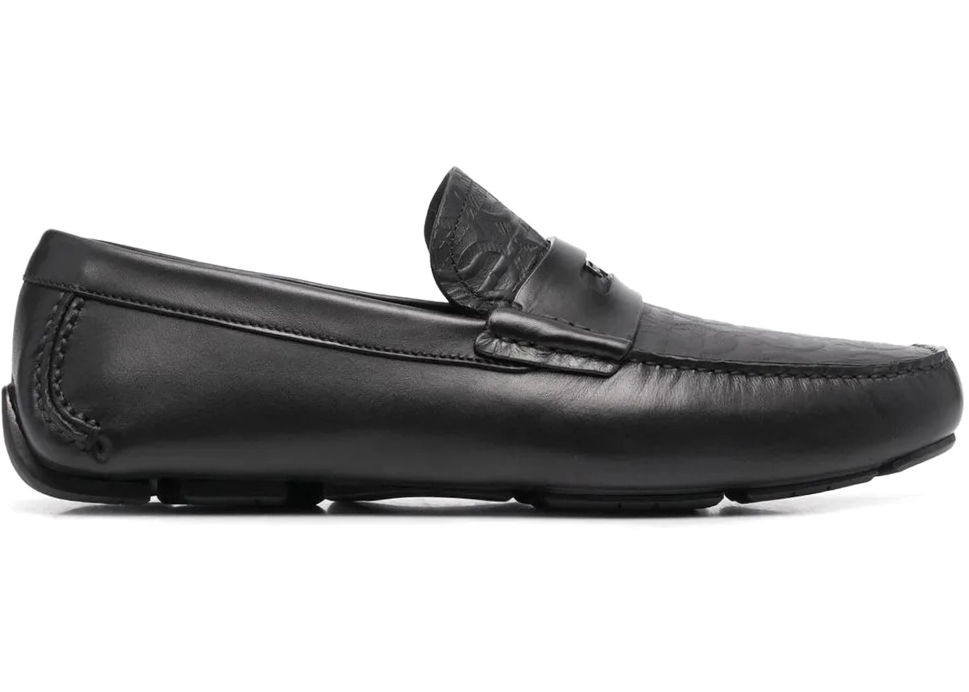ferragamo newton driving loafers black