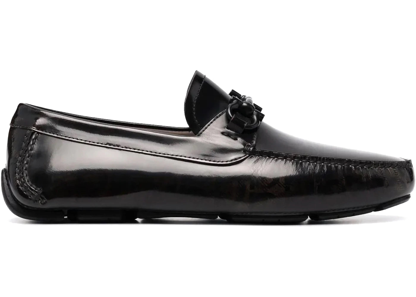 ferragamo paris leather loafers brown