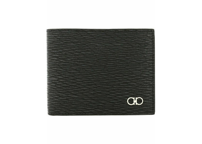 Ferragamo Revival Leather Bifold Wallet Dark Grey
