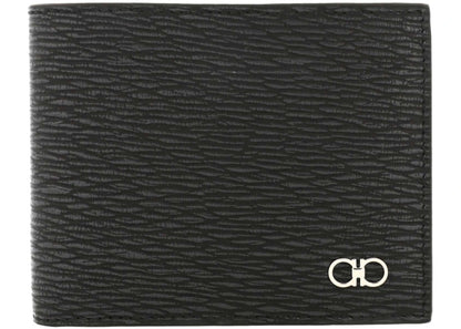 Ferragamo Revival Leather Bifold Wallet Dark Grey