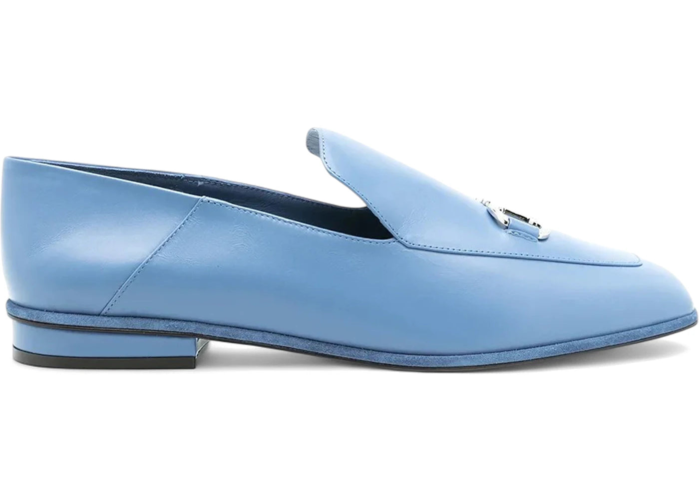 ferragamo square toe loafers blue (women's)