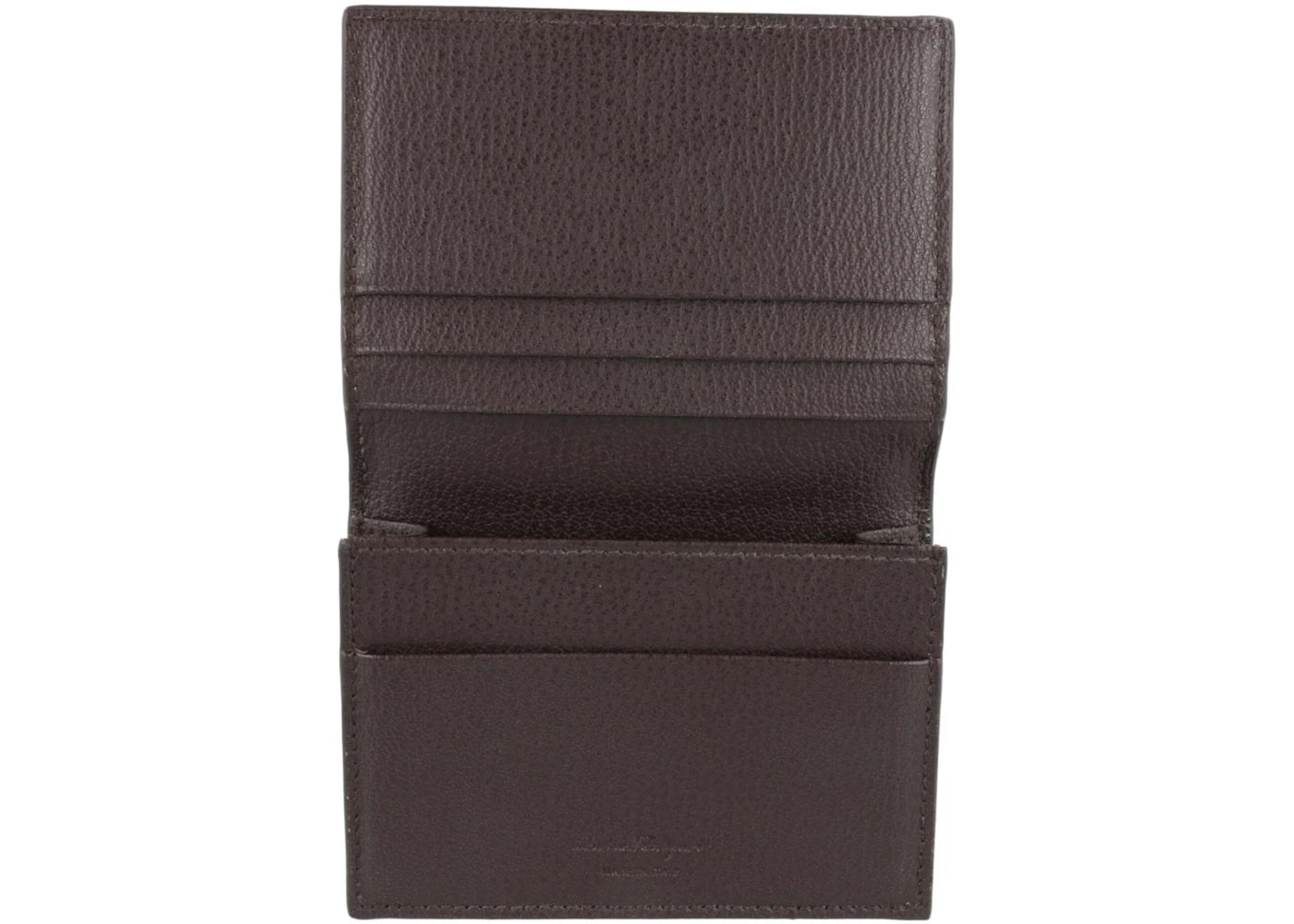 ferragamo textured gancini wallet brown 