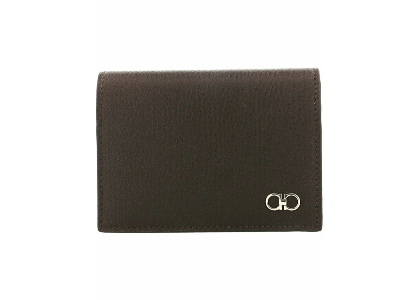 ferragamo textured gancini wallet brown 