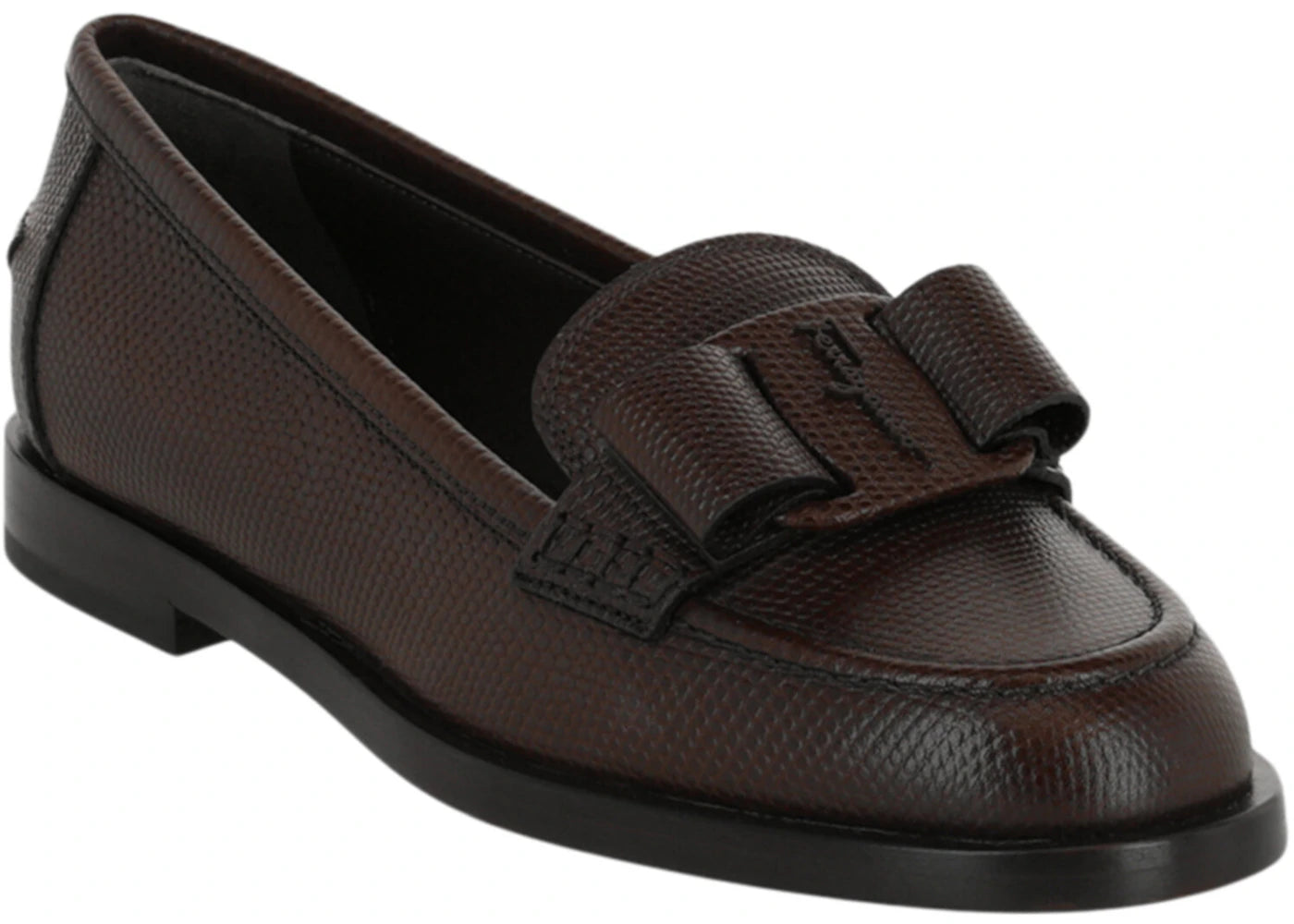 ferragamo vivaldo loafers dark brown (women's)