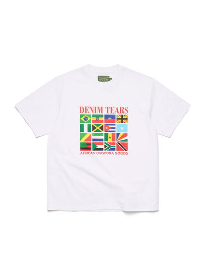 Denim Tears Diaspora Flags Tee White