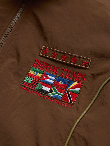 Denim Tears Diaspora Flag Track Jacket Brown