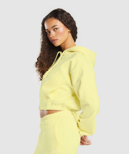 Women's Gymshark Fleece Zip Hoodie Refresh Yellow