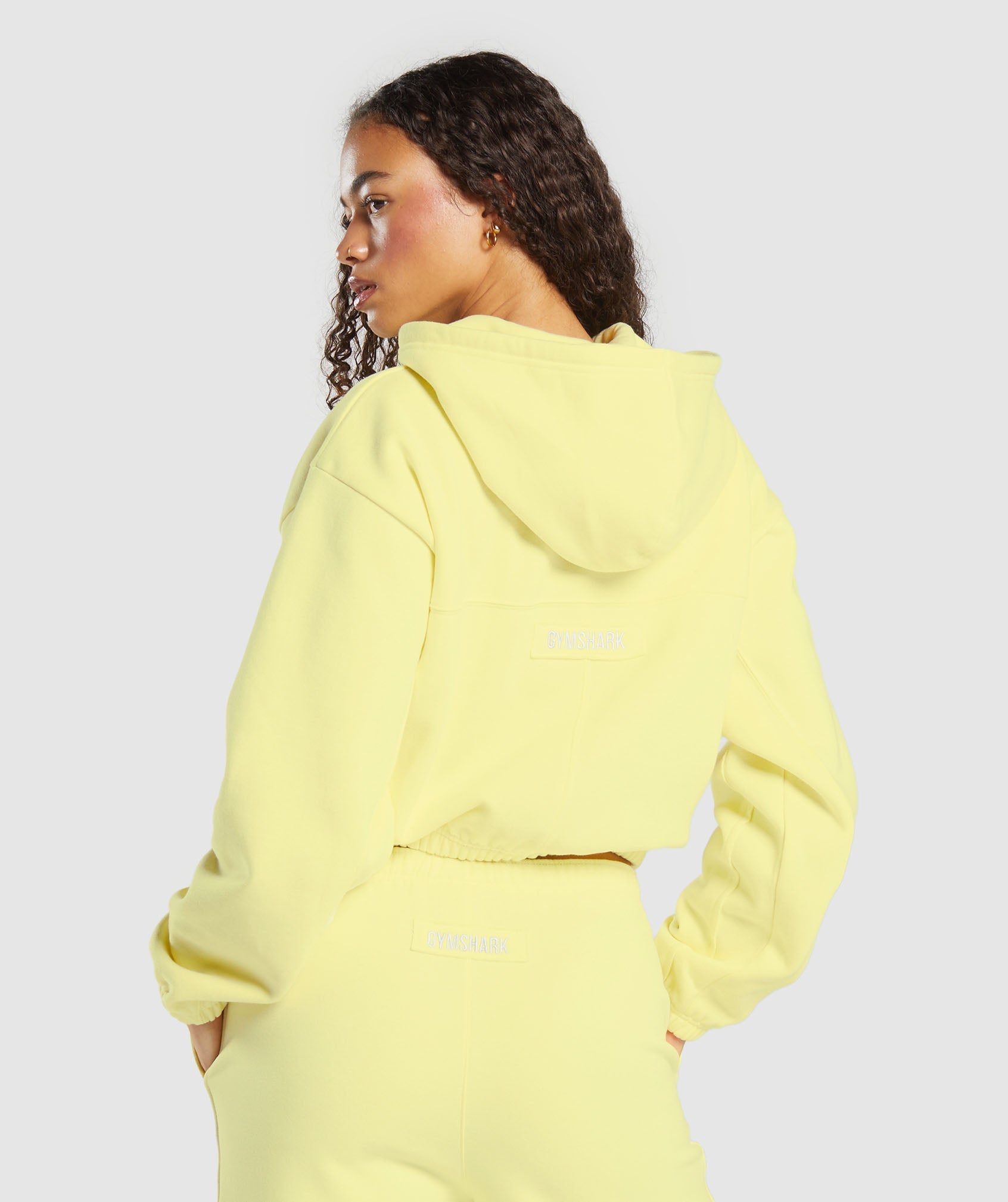 Women's Gymshark Fleece Zip Hoodie Refresh Yellow