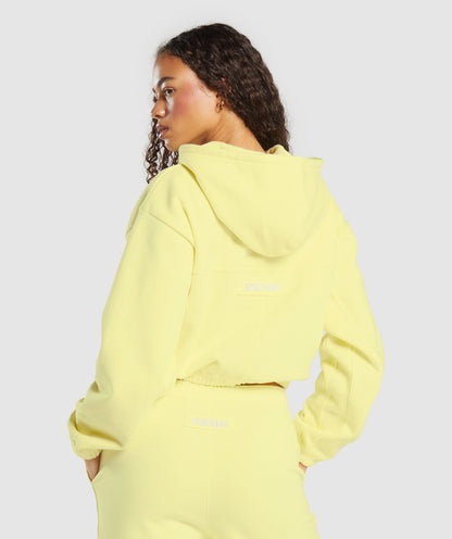 Women's Gymshark Fleece Zip Hoodie Refresh Yellow