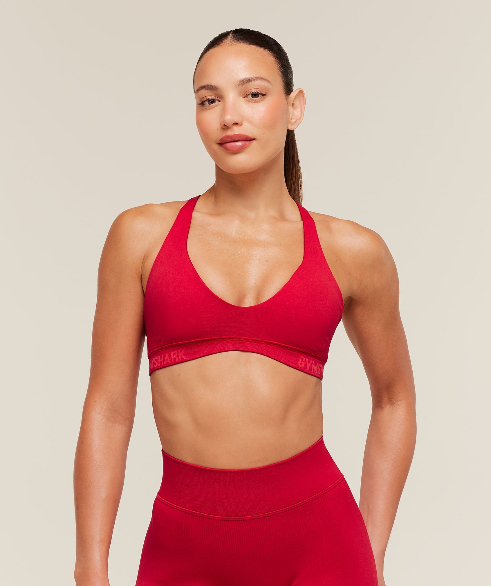Women's Gymshark Flex V4 Sports Bra Carmine Red