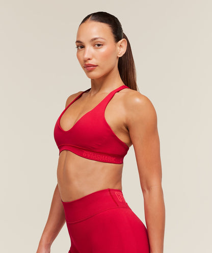 Women's Gymshark Flex V4 Sports Bra Carmine Red