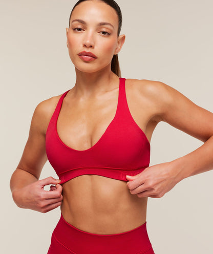 Women's Gymshark Flex V4 Sports Bra Carmine Red