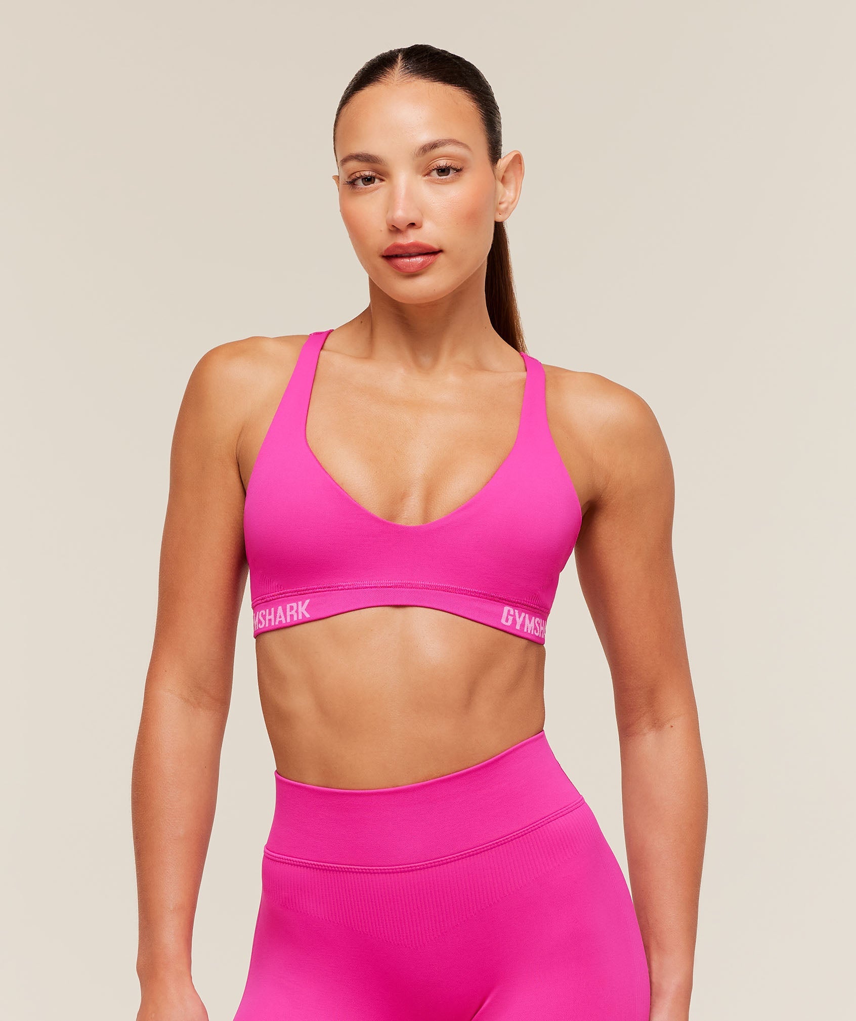 Women's Gymshark Flex V4 Sports Bra Super-Set Pink
