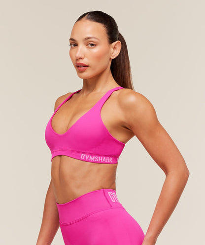 Women's Gymshark Flex V4 Sports Bra Super-Set Pink