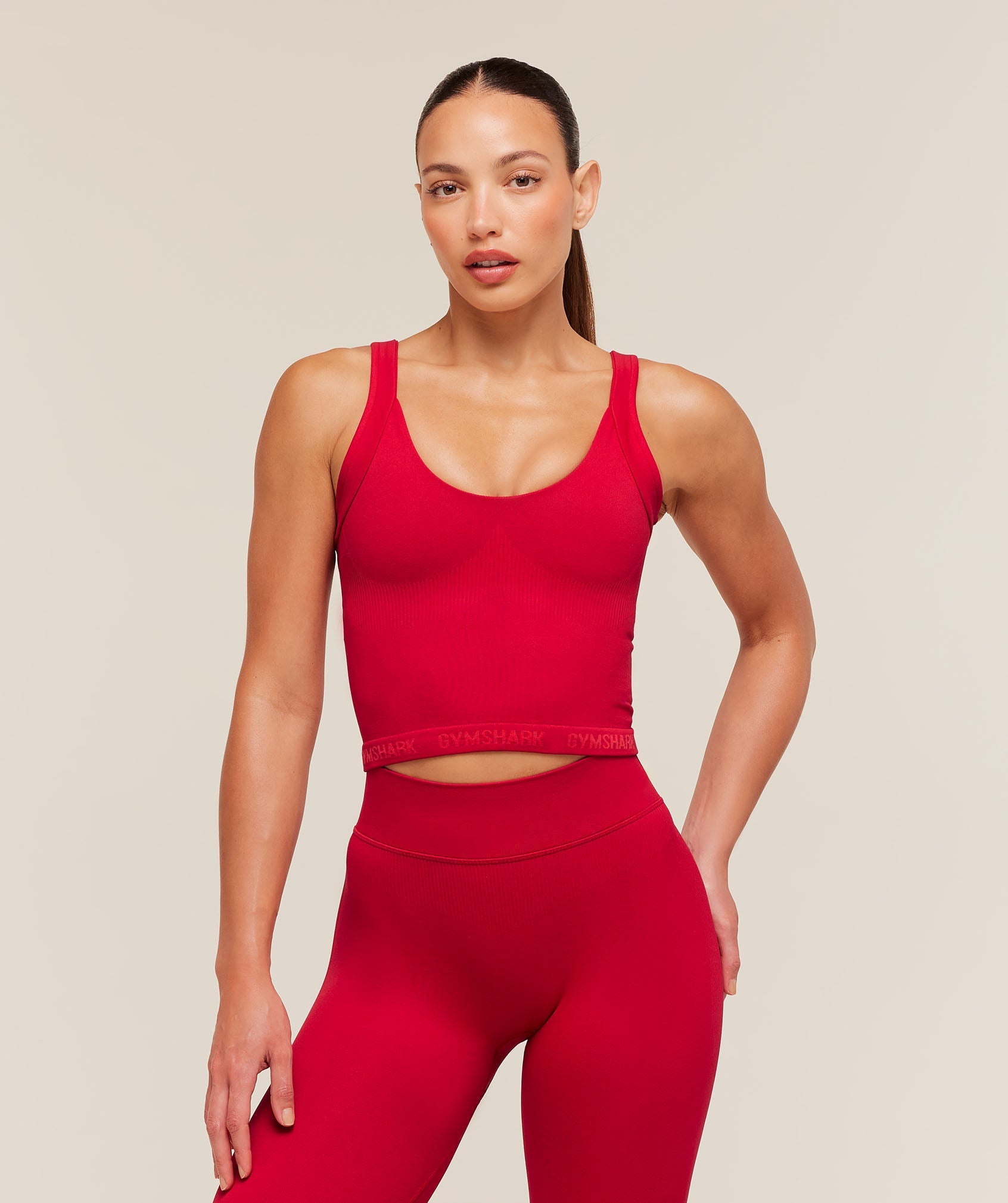 Women's Gymshark Flex V4 Tank Top Carmine Red