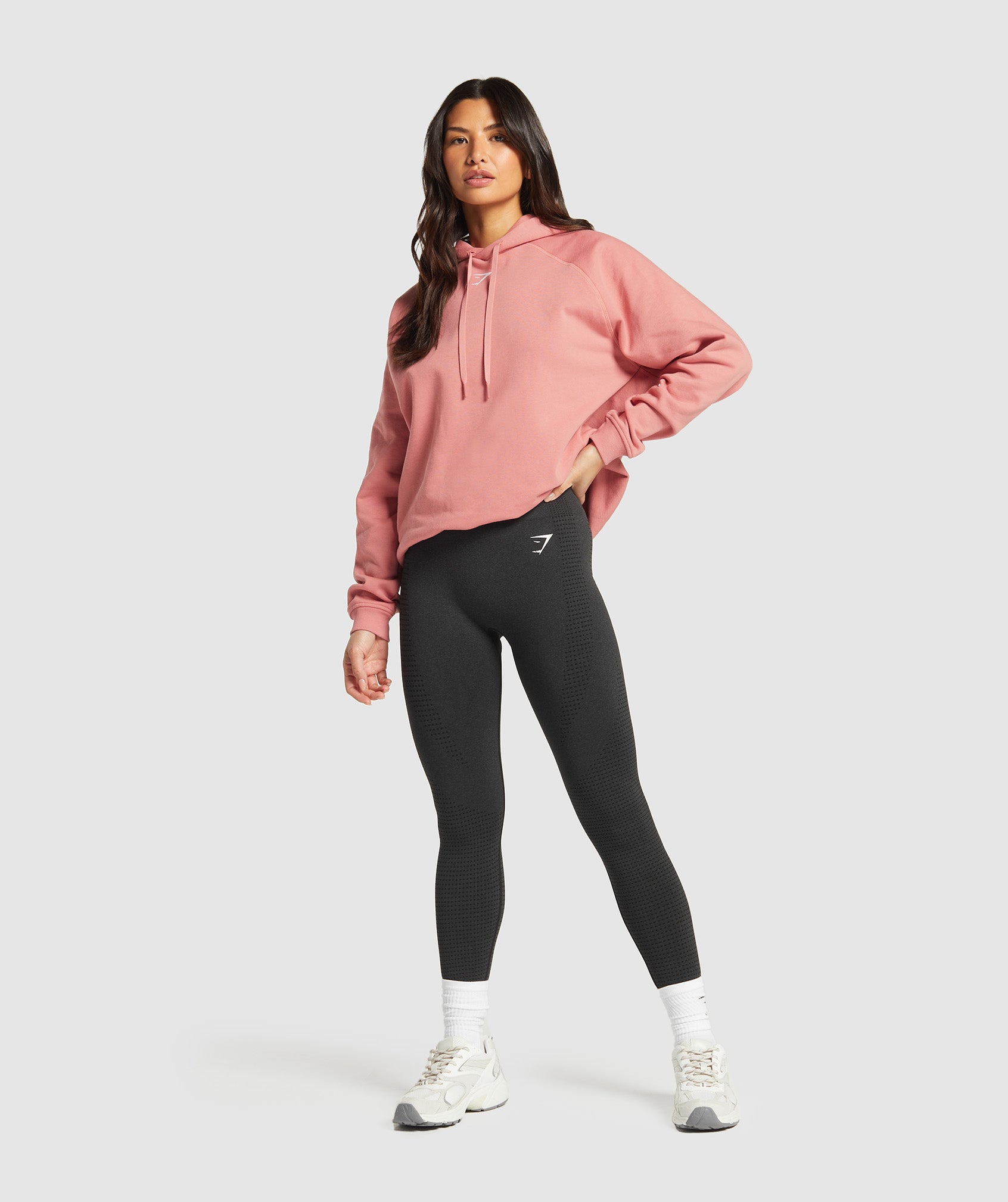 Women's Gymshark Fraction Hoodie Classic Pink