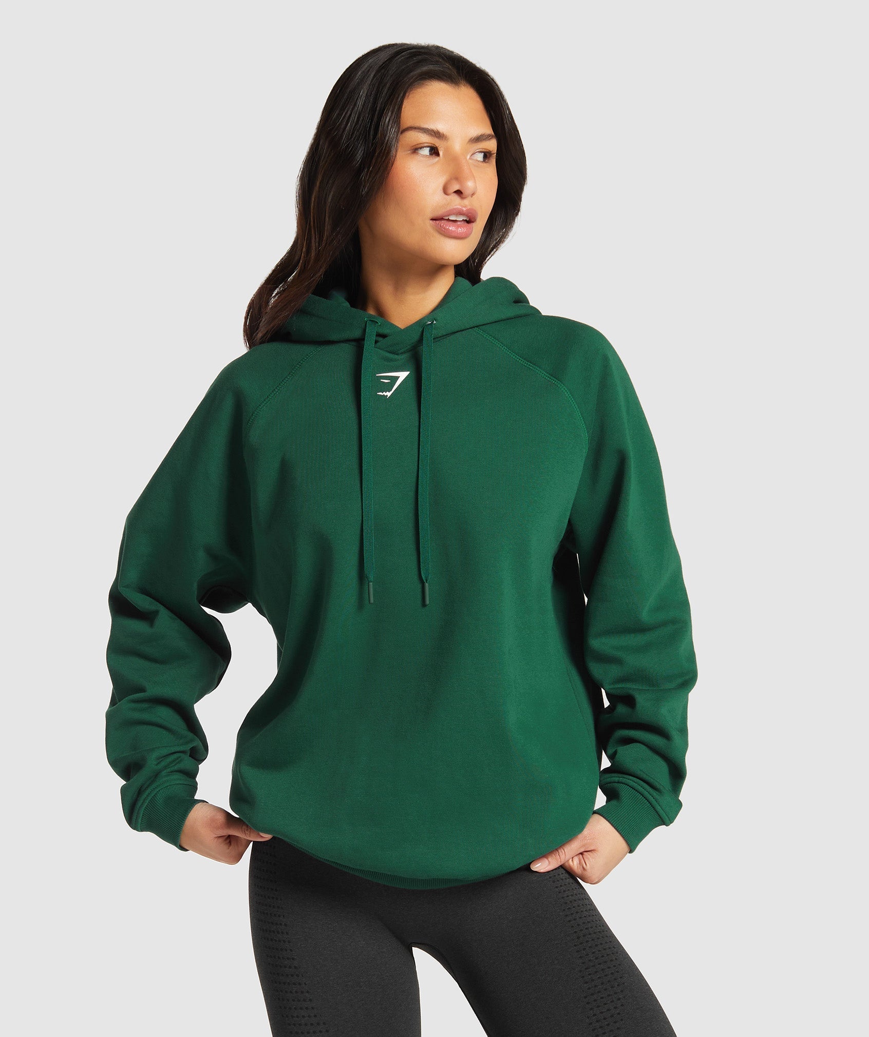Women's Gymshark Fraction Hoodie Conditioning Green