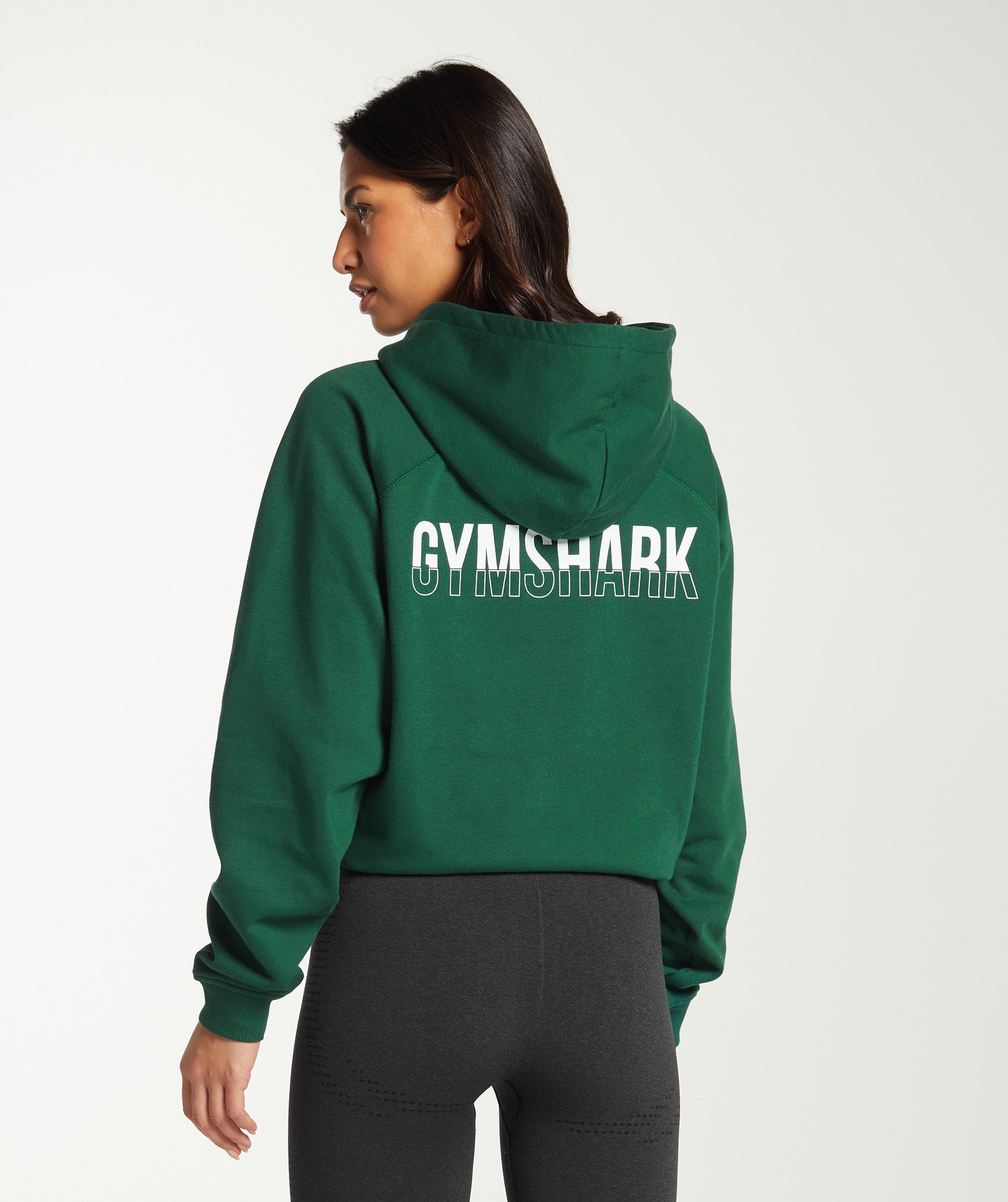 Women's Gymshark Fraction Hoodie Conditioning Green