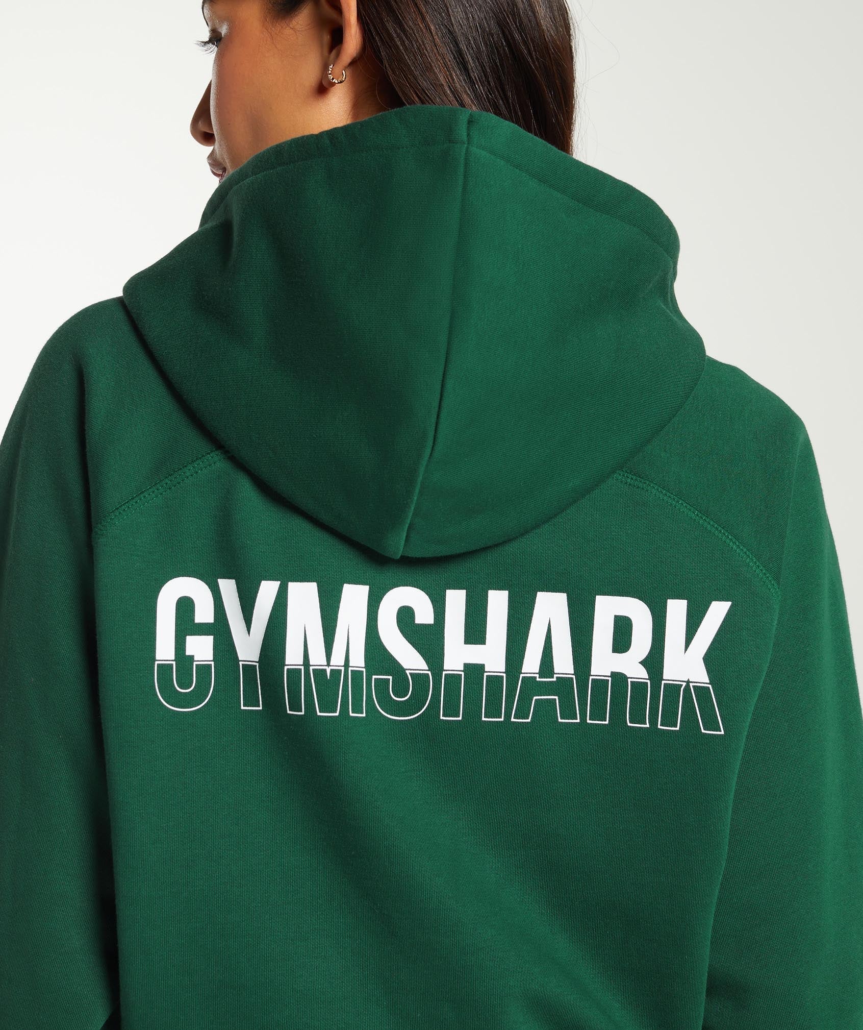 Women's Gymshark Fraction Hoodie Conditioning Green