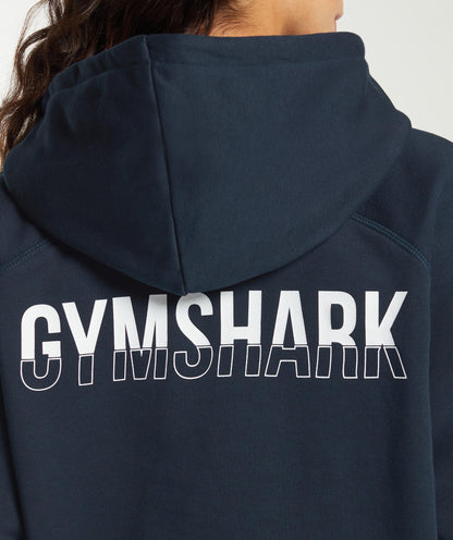 Women's Gymshark Fraction Hoodie Navy