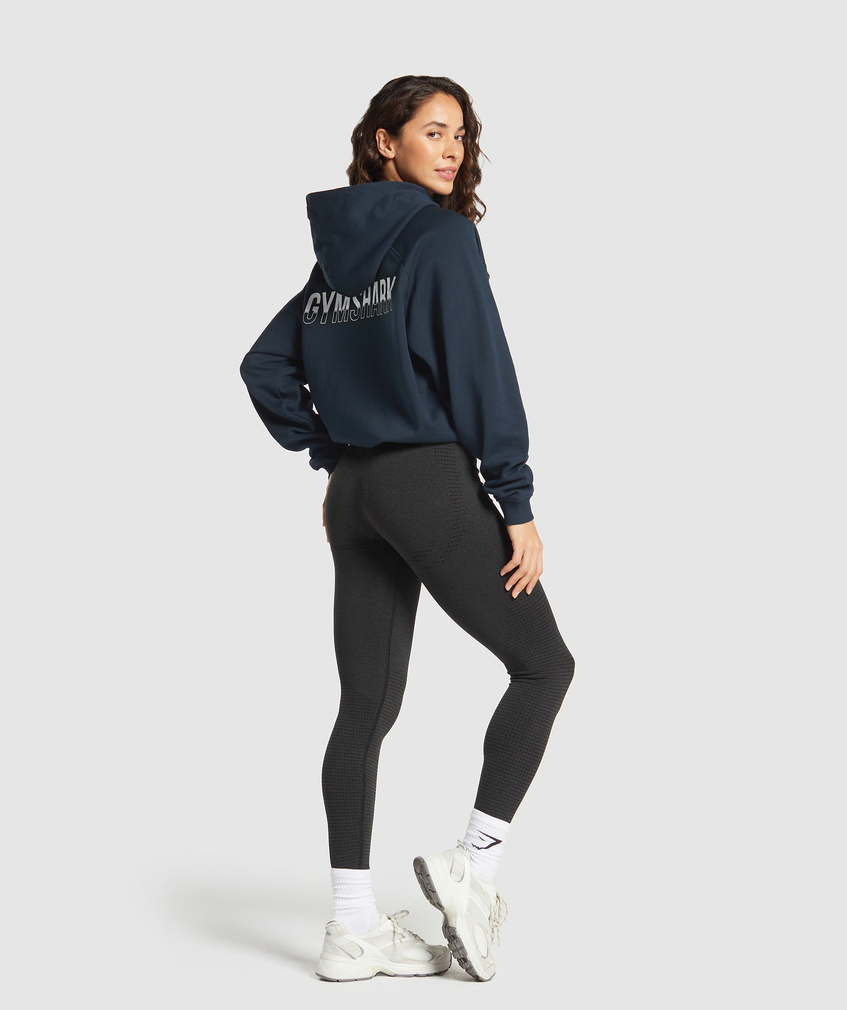 Women's Gymshark Fraction Hoodie Navy