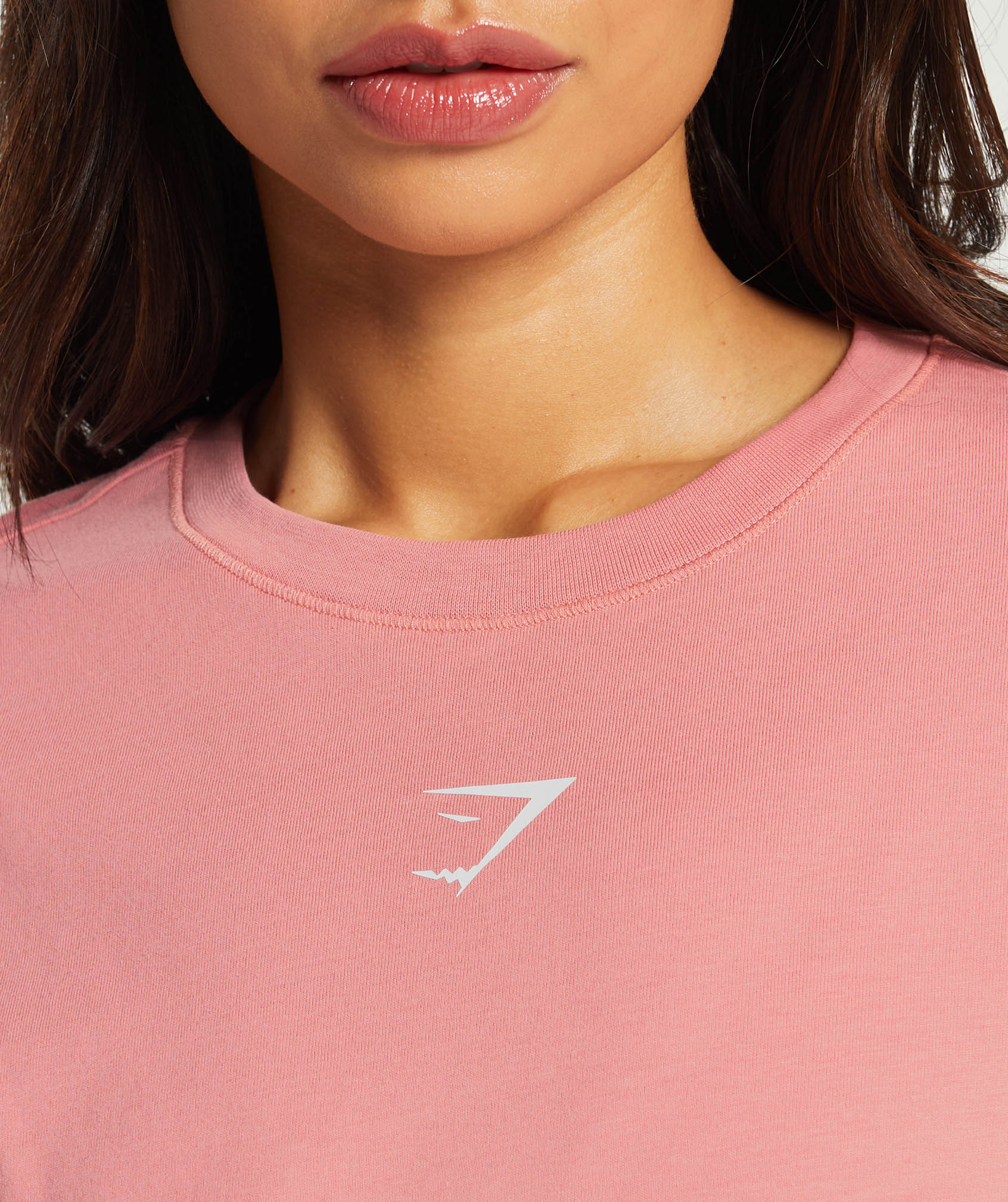 Women's Gymshark Fraction Long Sleeve T-Shirt Classic Pink