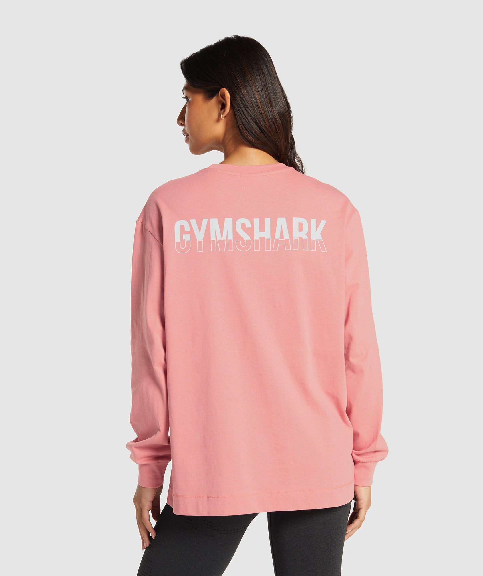 Women's Gymshark Fraction Long Sleeve T-Shirt Classic Pink